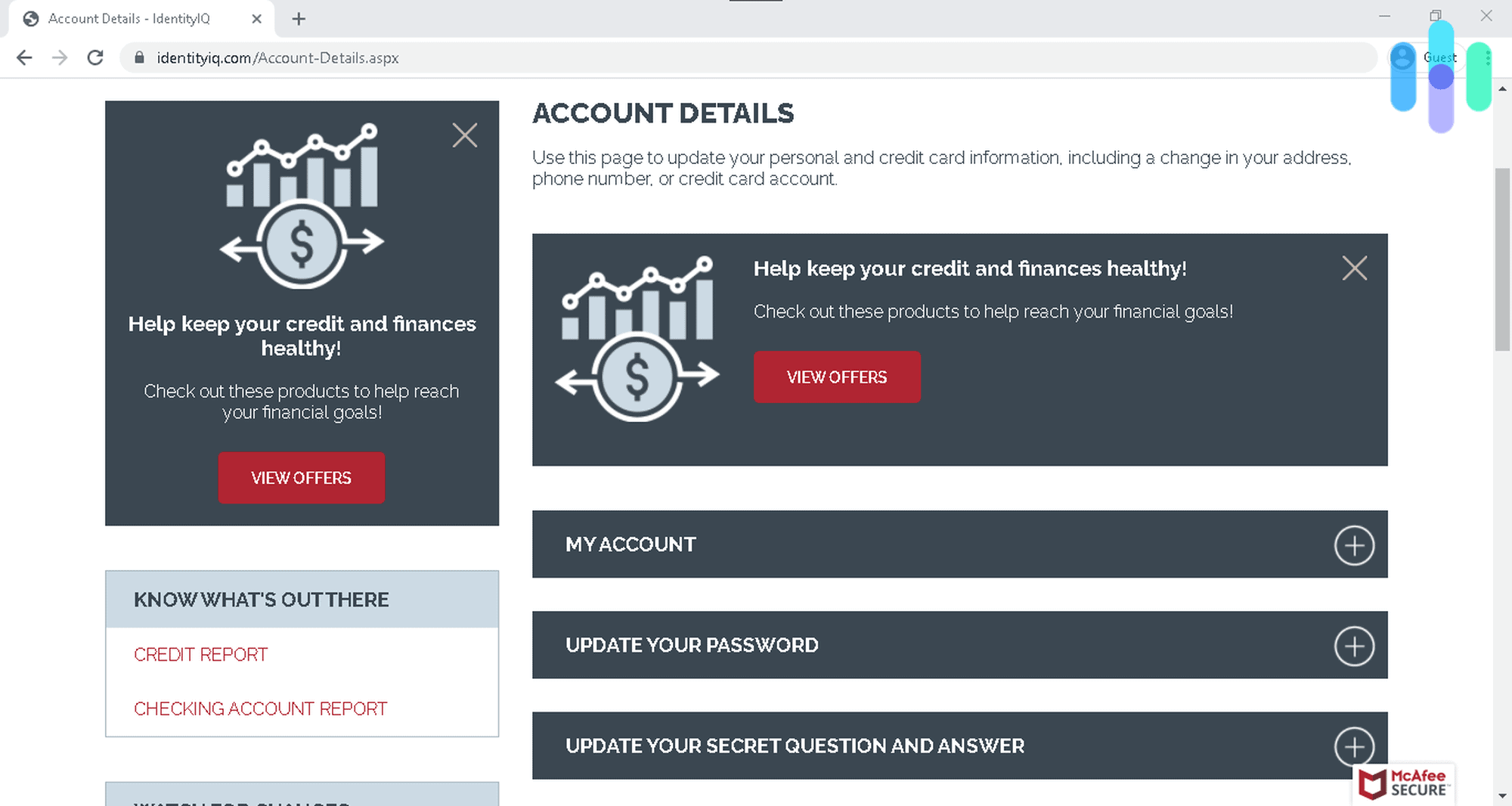 IdentityIQ Account Details - Product Header Image
